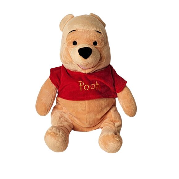 Disney Winnie The Pooh Plush Stuffed Sitting Bear Pellets In Feet And Rear End - Picture 1 of 6